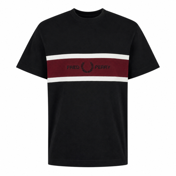 Fred Perry T-shirts Multicolore - T-shirt avec panneau brod - S - Ref 68 €